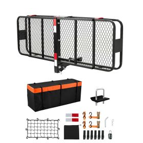 60" x 20" x 6", Hitch Cargo Carrier, 500 lbs Capacity Hitch Cargo Carrier with Cargo Net & Waterproof Cargo Bag