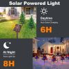 2Pack 37.4in Height Solar Christmas Tree With 100 Colorful LED Beads 8 Lighting Modes For Xmas Decoration IP44 Waterproof Outdoor Pathway Stake Light