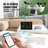 7-in-1 Wi-Fi Weather Station, 7.5 in Color Display, Home Weather Station Indoor Outdoor, with Solar Wireless Outdoor Sensor Alarm Alerts