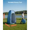 Pop up Shower Tent, Instant Portable Privacy Tent Changing Room with Shower Bag, Ground Stakes, Ropes, Carry Bag, 190T Polyester with Silver Coating