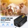 Pure Sine Wave Inverter 3500 Watt Power Inverter, DC 12V to AC 120V Car Inverter, with USB Port LCD Display Remote Controller and AC Outlets (GFCI)