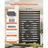 Metal Privacy Screen, 38" W x 60" H Freestanding Modern Privacy Fence, Garden Divider Panel with Extended Ground Stakes & Panel Height Adjustable