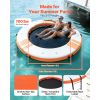 Inflatable Floating Dock, 8 FT Inflatable Dock Platform, Non-Slip Water Air Mat with Portable Carrying Bag and Detachable Ladder