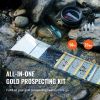 Folding Sluice Box Gold Panning Kit, 50 Inch 23pc Gold Prospecting Equipment Kit with Gold Pan, Classifier Screen, Separating Magnet
