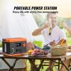 Portable Power Station, 296Wh, Backup Lithium-ion Battery Solar Powered Generator, 300W(Peak Power 600W) Pure Sine Wave AC Outlet, USB QC3.0 LED Light