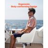 Boat Seat, Low Backrest, Boat Seat Captain Bucket Seat with Thickened Sponge Cushion & Waterproof PVC Leather, Ergonomic Design