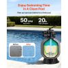 Sand Filter, 20-Inch, 50 GPM Above Inground Swimming Pool Sand Filter System, with 7-Way Multi-Port Valve, Backwash, Rinse, Recirculate, Waste, Winter