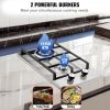 Gas Cooktop 12 inch, Max 12250BTU 2 Burners Built-in Stainless Steel Gas Stove Top