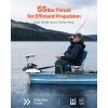 Electric Trolling Motor, 12V 55lbs Thrust with GPS, 10-Speed Bow Mounted Saltwater Outboard Boat Motor with Remote Control & LCD Battery Indicator
