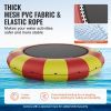 Inflatable Water Bouncer, 17ft Recreational Water Trampoline, Portable Bounce Swim Platform with 5-Step Ladder & Electric Air Pump