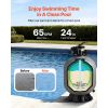 Sand Filter, 24-Inch, 65 GPM Above Inground Swimming Pool Sand Filter System, with 7-Way Multi-Port Valve, Backwash, Rinse, Recirculate, Waste, Winter