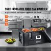 Insulated Food Pan Carrier, 36Qt Capacity, Stackable Catering Hot Box with 3 Stainless Steel Pans