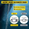 Anchor Rode and Chain, 15' x 5/16" Boat Anchor Chain, 1/2" x 200' Nylon Rope, 2.2T Chain Tension Galvanized Steel Chain