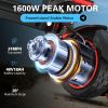 Fast 1600W Electric Scooter with Seat for Adult, Max Speed 28mph, 30miles Range, 48V 18Ah, 10'' Off-road Tires,Foldable Commuter E-scooter