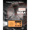 Emergency Weather Radio, 8000mAh Battery, FM/AM/WB/NOAA Alert Solar Hand Crank Emergency Radio, Type-C Charging, USB Cable, SOS Alarm and Flashlight