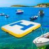 Inflatable Dock Platform, Inflatable Floating Dock 8x5 ft with Electric Air Pump