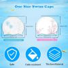 2pcs Adult Swim Caps for Women, Silicone Waterproof Swimming Caps - Fits Long/Short Hair