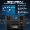 Pure Sine Wave Inverter 3500 Watt Power Inverter, DC 12V to AC 120V Car Inverter, with USB Port LCD Display Remote Controller and AC Outlets (GFCI)