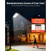 8000W Solar Street Lights Outdoor, 450000LM, Commercial Parking Lot Lights Dusk to Dawn, LED Flood Security Lamp with Motion Sensor