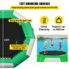 Inflatable Water Trampoline, 13ft Recreational Water Bouncer with Escalator, Round Inflatable Water Trampoline in Green and White