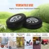 Solid PU Run-Flat Tire Wheel, 10", 2-Pack, 180 lbs Dynamic Load, 220 lbs Static Load, Flat Free Tubeless Tires and Wheels for Hand Truck, Utility Cart
