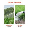 Deep Well Submersible Pump, 1 HP Output Power, 115V, 31.7 GPM Flow 207 ft Head, with 32.81 ft Cord External Control Box, Stainless Steel Water Pump
