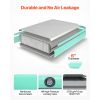 Inflatable Floating Dock, 10x8 FT Round Inflatable Dock Platform, Non-Slip Water Air Mat with Portable Carrying Bag & Detachable Ladder