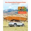 270 Degree Awning, 133 sq.ft Driver Side Vehicle Awning, Waterproof UV50+ Car Side Awnings with Carry Bag