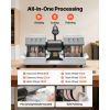 Cabbing Machine, 6" 2/5 HP 1800 RPM Efficient, Lapidary Rock Grinder Polisher With Diamond and Resin Wheels, LED Lamp, Water System