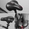 Bicycle seat cushion (red) saddle waterproof double shock absorber with mounting wrench