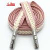Two-tone Cotton Braided Drawstring Hoodies Sweatpants Shorts Decorative Replacement Drawstring,Pink Beige