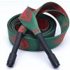 Leaves Printed Jacquard Drawstring Flat Decorative Replacement Drawstring Cord for Sweatpants Shorts Hoodies,Dark Green Red
