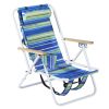 Folding Beach Chair Set of 2 for Adults, 4 Position Portable Backpack Foldable Camping Chair with Headrest Cup Holder and Wooden Armrests