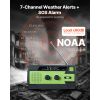 Emergency Weather Radio, 4000mAh Battery, FM/AM/WB/NOAA Alert Solar Hand Crank Emergency Radio, with USB Charging Cable, SOS Alarm and Flashlight