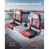 Boat Seat, High Backrest, Folding Fishing Boat Seat with Thickened Sponge Cushion & Waterproof PVC Leather, Aluminum Alloy Hinges