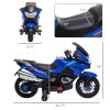 Kids Electric Motorcycle Training Wheels, Roaring Engine Sound High-Traction Ride-On Toy, 3.7 Mph, Blue
