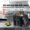 Insulated Food Carrier, 32Qt Capacity, Stackable Catering Hot Box w/Stainless Steel Barrel