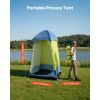 Camping Shower Tent, 1 Room, Portable Privacy Tent Changing Room with Ground Stakes, Ropes, Carry Bag, and Steel Poles