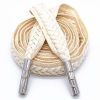 Cotton Braided Drawstring Flat Decorative Replacement Drawstring for Hoodies Sweatpants Shorts,Beige