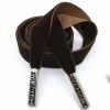 Flat Replacement Drawstring Cord Single-Sided Velvet Decorative Drawstring for Hoodies Sweatpants Shorts,Brown