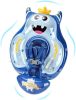 Infant Pool Float with Sun Canopy Inflatable Baby Swimming Floatie with Sponge Safety Bottom Support Water Toys Swim Trainer (Blue, Large)