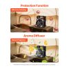 20000mAh Rechargeable Solar Fan with LED Lantern, 8 inch Portable Fan Cordless with 7W Foldable Solar Panel, 5-Speed& Timer& Quiet