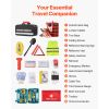 Car Emergency Kit, 2-in-1 First Aid Kit with Jumper Cables, Essential Roadside Emergency Car Kits for Vehicle, Travel and Home