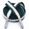 Two-tone Cotton Braided Drawstring Hoodies Sweatpants Shorts Decorative Replacement Drawstring,Dark Green Beige
