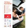 Car Emergency Kit, 2-in-1 First Aid Kit with Jumper Cables, Essential Roadside Emergency Car Kits for Vehicle, Travel and Home