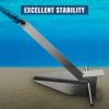 Boat Anchor Kit 8.5 lb Fluke Style Anchor, Hot Dipped Galvanized Steel Fluke Anchor, Marine Anchor with Anchor, Rope, Shackles