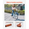 Cruiser Bike, 1-Speed, 26-Inch Light Blue Beach Cruiser Bike with Large Capacity Basket and Rear Rack
