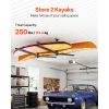 Kayak Storage Rack for 2 Kayaks, Holds Up to 250 lbs, Heavy Duty Adjustable Ceiling Rack for Garage Ceiling Mount