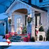 2 Pack White Solar Christmas Lights, Total 200 LED 66 FT Solar String Lights Outdoor Waterproof