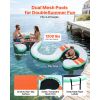 Inflatable Floating Dock, 15 x 6 FT Inflatable Dock Platform, Non-Slip Water Air Mat with Portable Carrying Bag and Detachable Ladder